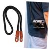 Mikikit Durable Cotton Camera Lanyard Strap for Micro-single and Dslr Cameras Sturdy Hanging Rope Comfortable and Practical Design for Outdoor Use Black No Included view 2