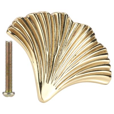 TANIQIACA Nordic Chinese Modern Ginkgo Leaf Brass Furniture Handles for Cabinets Drawers Doors Dressing Tables
