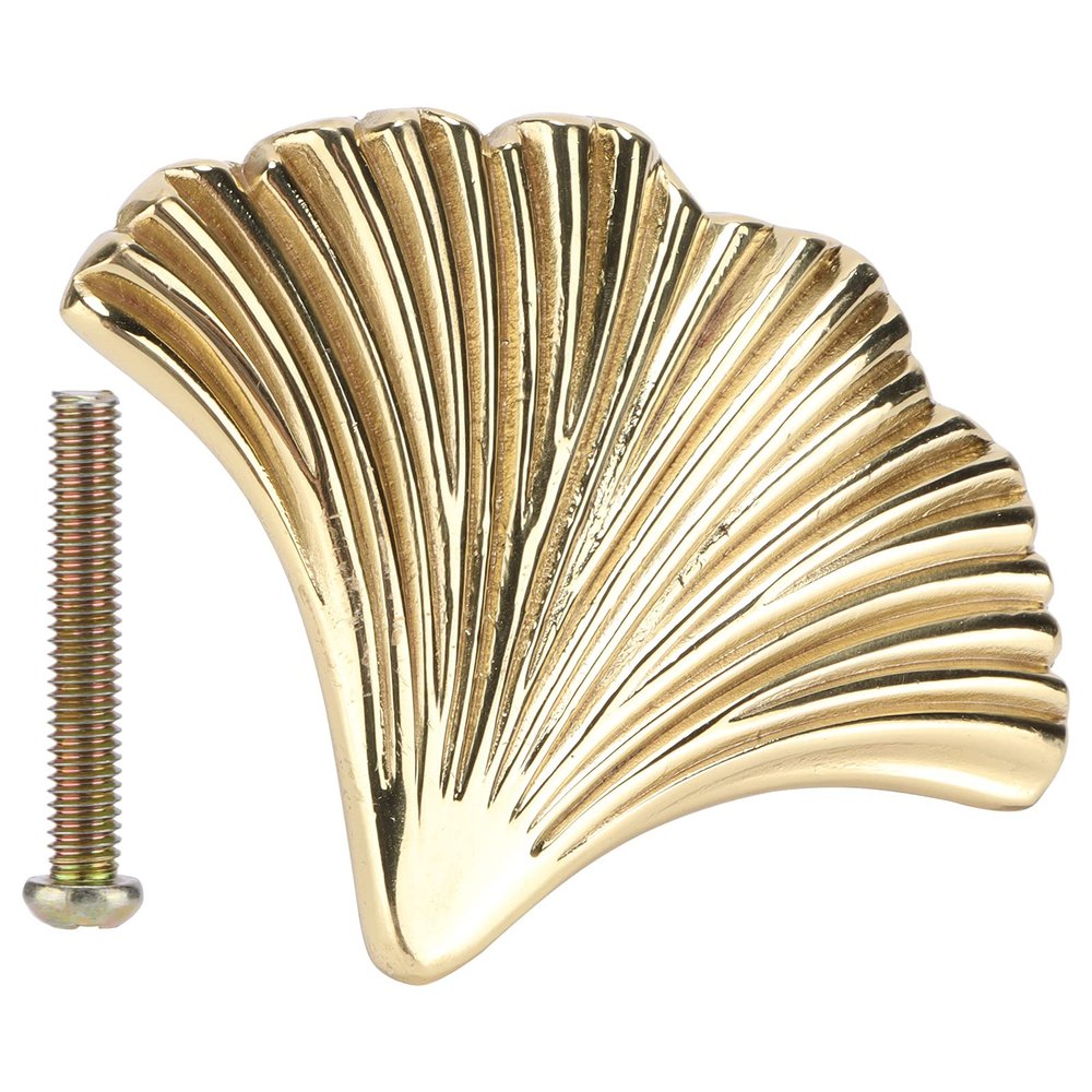 TANIQIACA Nordic Chinese Modern Ginkgo Leaf Brass Furniture Handles for Cabinets Drawers Doors Dressing Tables