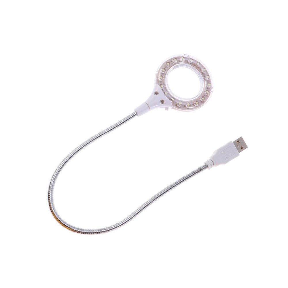 Mikikit USB Led Reading Lamp Adjustable Brightness Night Light for Laptop Pc and Power Bank Flexible Eye Protection Design Portable White Lamp for Home Office and Camping