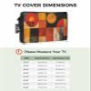 Red Orange Waterproof Outdoor TV Cover 70-72 Inch Weatherproof, Outside Television Cover TV Screen Protector with Remote Control Pocket, Black Contemporary Abstract Painting Art view 2
