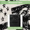 American Flag Waterproof Outdoor TV Cover 36-39 Inch Weatherproof, Outside Television Cover TV Screen Protector with Remote Control Pocket, Eagle Stripes Stars Vintage Black view 3