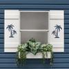 Double Palm Tree Shutter, Custom Exterior PVC, Coastal Decor-Sold Individually (Width: 11.5, Height: 53.5) view 3
