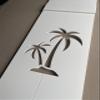 Double Palm Tree Shutter, Custom Exterior PVC, Coastal Decor-Sold Individually (Width: 11.5, Height: 53.5) view 4