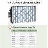 Nautical Blue Anchor Waterproof Outdoor TV Cover 30-32 Inch Weatherproof, Outside Television Cover TV Screen Protector with Remote Control Pocket, Summer Beach Geometric Rope Stripe view 2
