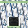 Nautical Blue Anchor Waterproof Outdoor TV Cover 30-32 Inch Weatherproof, Outside Television Cover TV Screen Protector with Remote Control Pocket, Summer Beach Geometric Rope Stripe view 3