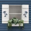 Double Palm Tree Shutter, Custom Exterior PVC, Coastal Decor-Sold Individually (Width: 14.5, Height: 41) view 2
