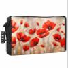 Abstract Red Flower Waterproof Outdoor TV Cover 40-43 Inch Weatherproof, Outside Television Cover TV Screen Protector with Remote Control Pocket, Modern Painting Art Spring Herbs view 1