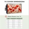 Abstract Red Flower Waterproof Outdoor TV Cover 40-43 Inch Weatherproof, Outside Television Cover TV Screen Protector with Remote Control Pocket, Modern Painting Art Spring Herbs view 2