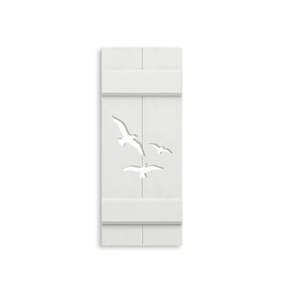Flying Bird Beach House Shutter, Seagull Outdoor Decor, Sold Individually (Width: 11.5, Height: 57)
