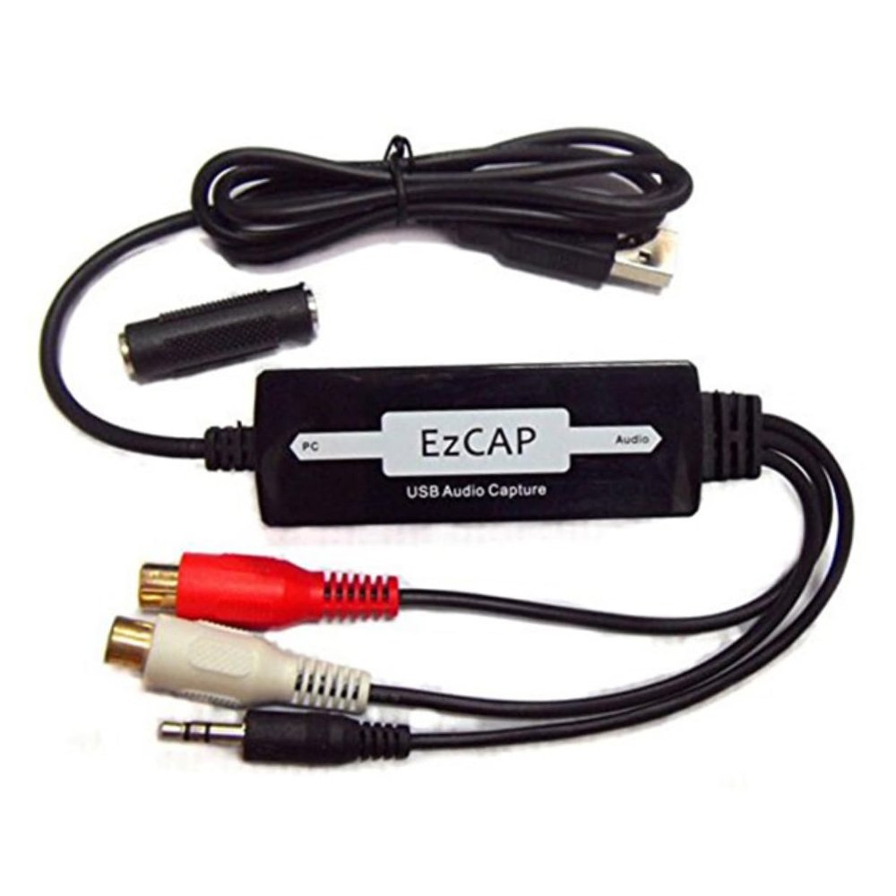 Mobestech USB Card Convert Vinyl and Cassette Tapes to Wav Plug Play Compatible with Windows Linux Includes Professional Software for Easy Recording