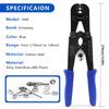 Knoweasy 2-in-1 Wire Rope Crimping and Cutting Tool, for 1/16-Inch to 1/8-Inch Cables, with 100pcs Aluminum Loop Sleeves and 50pcs M3 Thimbles - Comprehensive Rigging Solution view 2