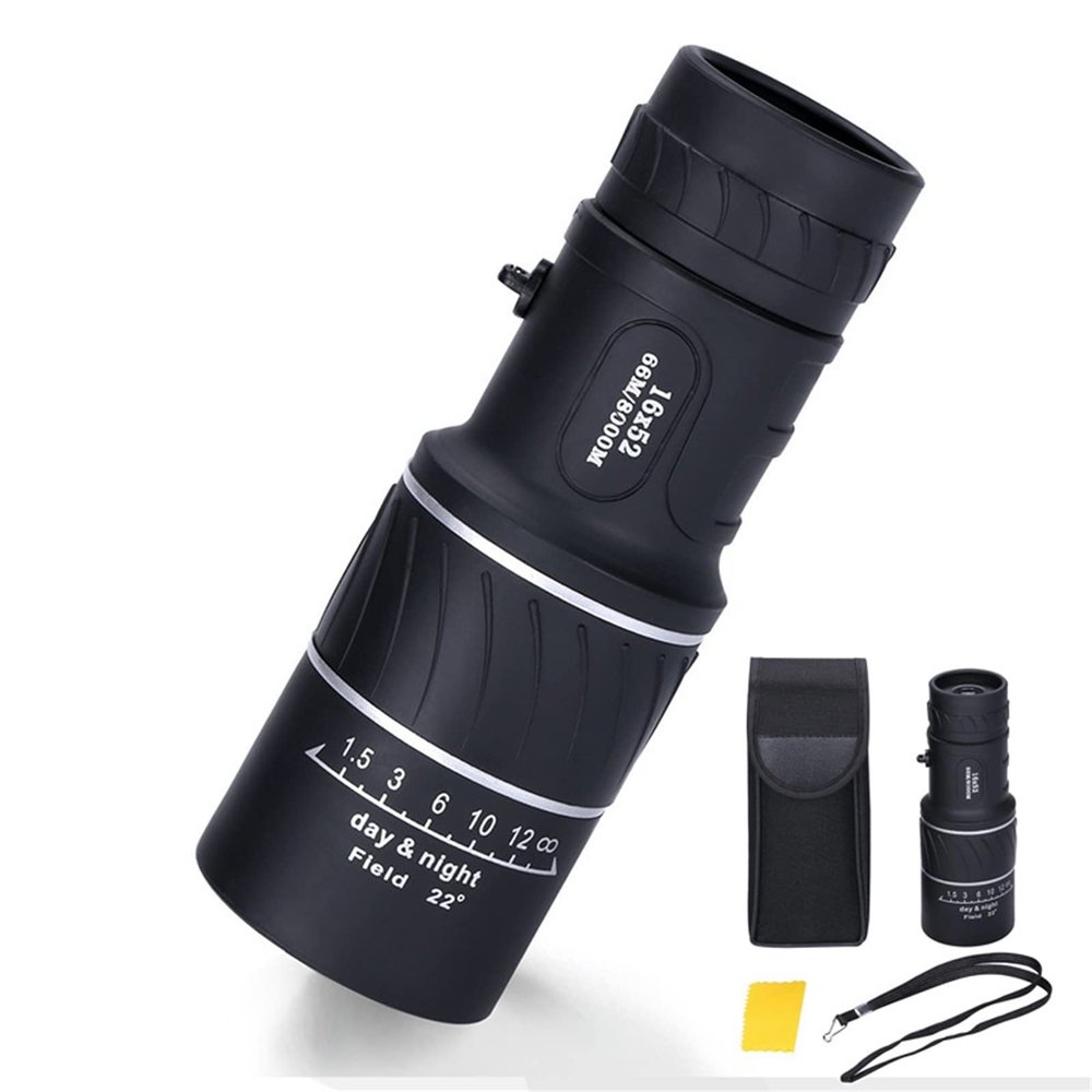 Concert Camping Telescope for Adults - 16X52 Small Monocular Telescope Astronomy High-Definition Mini Outdoor Telescopes for Fishing Bird Watching Night Vision Handheld Monoculars