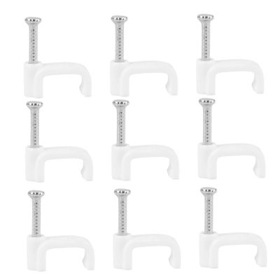 Veemoon 500pcs Clips Premium Pe Wire Tie Holders for Easy Installation Square Clips for Tidy Organization