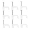 Veemoon 500pcs Clips Premium Pe Wire Tie Holders for Easy Installation Square Clips for Tidy Organization view 1