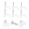 Veemoon 500pcs Clips Premium Pe Wire Tie Holders for Easy Installation Square Clips for Tidy Organization view 3