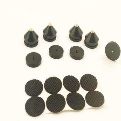 Generic 4 Sets Speaker Spikes Floor Protectors, Shockproof Speaker Isolation Stand Feet for HiFi Amplifier, Turntable Subwoofer, DAC Recorder with Adhesive