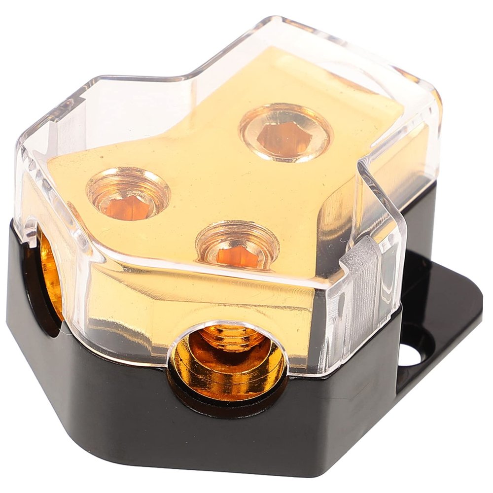 Veemoon Distribution Block Ground Splitter for Power Distributor Input and Output Sturdy Design for Automotive and Use