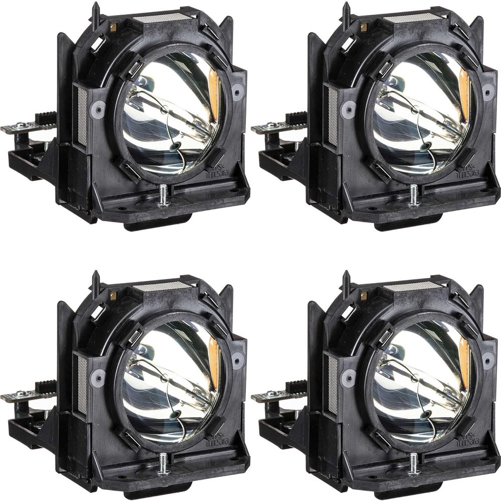 4-Pack Projector Lamp for Panasonic PT-D12000 PT-D12000C PT-D12000E PT-D12000U Assembly with Genuine Original 300W OEM Bulb - 1 Year Warranty