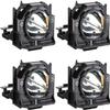 4-Pack Projector Lamp for Panasonic PT-D12000 PT-D12000C PT-D12000E PT-D12000U Assembly with Genuine Original 300W OEM Bulb - 1 Year Warranty view 1