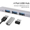 ARTIBETTER USB Hub 4-Port OTG Data Dock Type-C to USB 2.0 Adapter Compact 3.1 Hub for Laptop Pc Accessories Plug and Play view 4