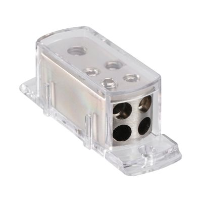 Housoutil Car Audio Power Distribution Block Splitter for Boats Rvs and Cars Plated Material Compact Removable Protective Shell
