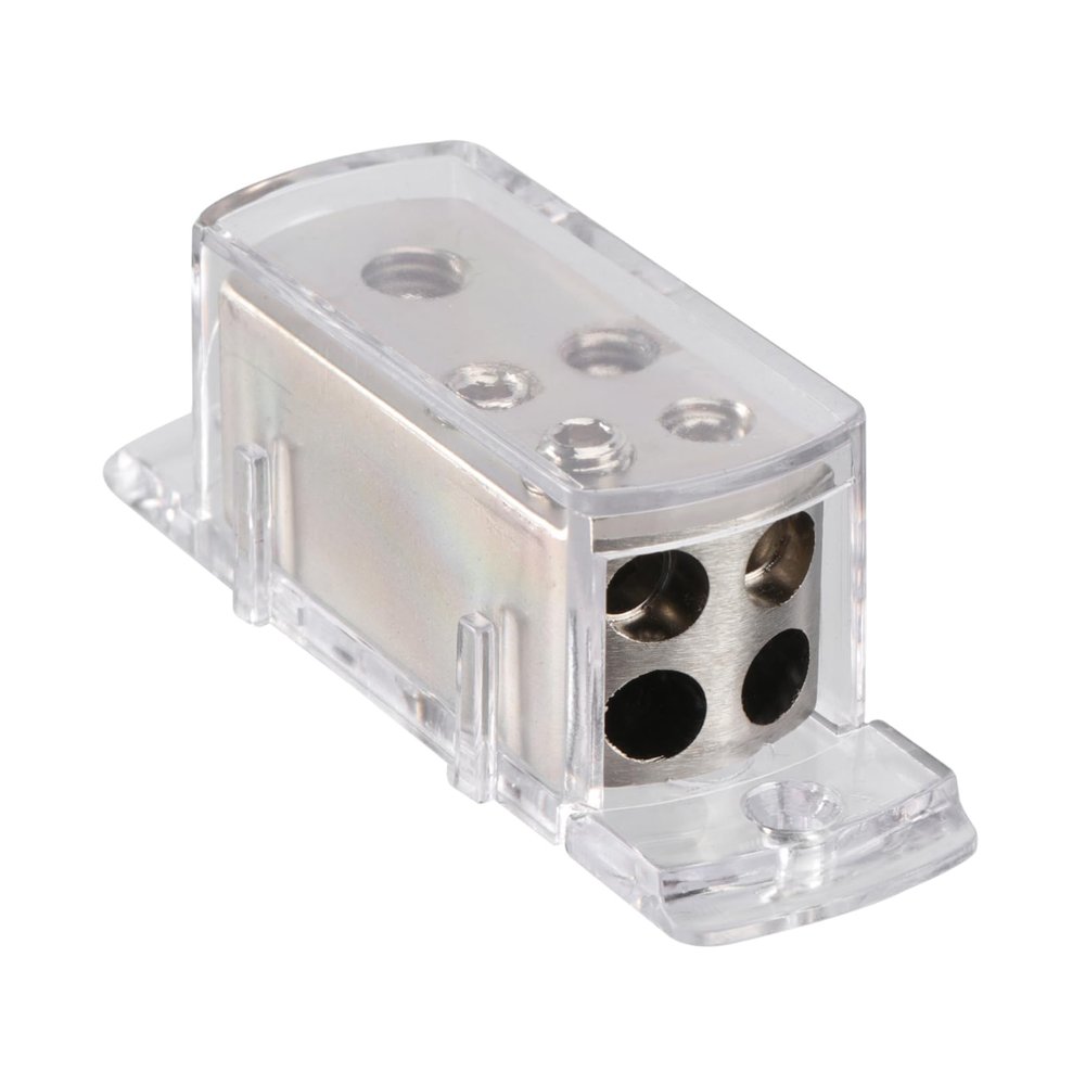 Housoutil Car Audio Power Distribution Block Splitter for Boats Rvs and Cars Plated Material Compact Removable Protective Shell