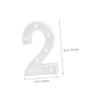 ABOOFAN 4pcs 2021 2021 Night Light 2021 Lights Decorations Wedding Sign Wedding Ornaments Arabic Decor Hanging 2021 Number Sign Led Sign Led Number Lights for Party White Props Abs Shine view 2