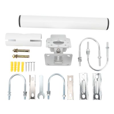 Satellite Antenna Pole Mount Kit, Alloy Steel, Adjustable Tilt Bracket, V2 Compatible