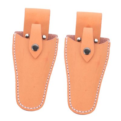 TOVINANNA 2pcs Leather Scissor Pouch for Garden Pruners Tool Carrier Buckle Lightweight Protective Case for Pruning Shears and Scissors Stylish Design for Easy Carrying