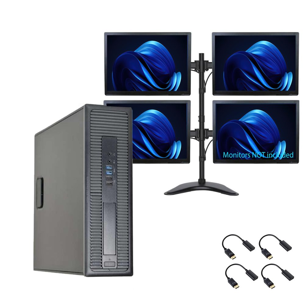 Trading Desktop PC Intel Corei5, 32GB RAM, 512gb SSD, 500gb HDD, 2 GPU Nvidiacards, Trading Platform Support, Keyboard & Mouse Win 11