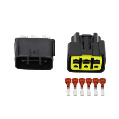 Tongkat Ruiting Store 6 Pin Plastic Parts Car Connector Motorcycle Connector with Terminal Plug DJ70610-3-11/21 6P (Size : 5 Sets)