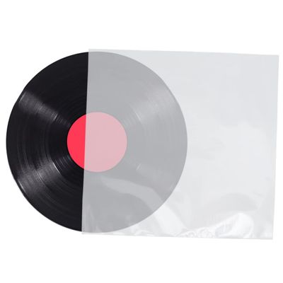 Mikikit 50pcs Vinyl Record Bags Thickened and Widened Flat Sleeves for Cd and Vinyl Record Storage for Keeping and Easy Access