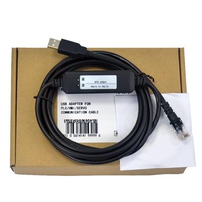 VFD-USB01 Compatible Inverter Debugging Communication Download Cable Industrial Grade Dual Chip Design 6P6C Plug 3 Meters
