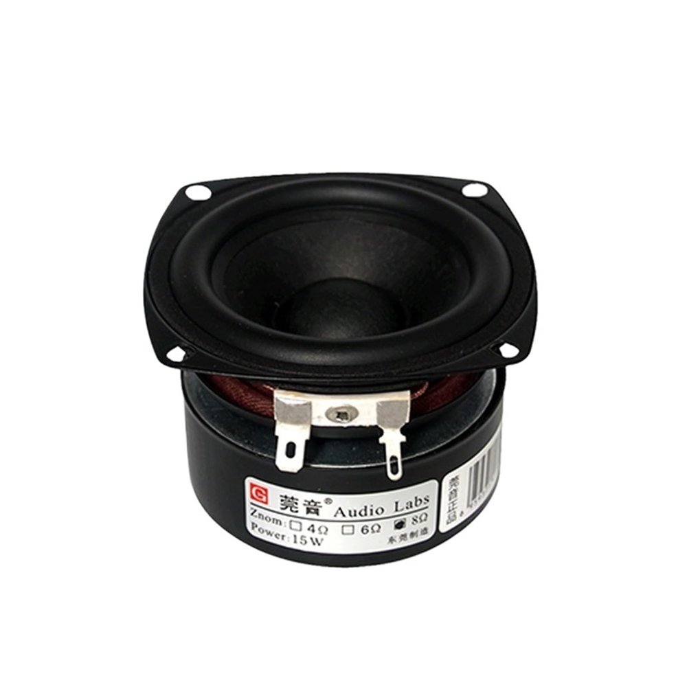 2PCS 25W 88db 3Inch Full Frequency Speaker Unit Driver Full Range Speaker Tweeter Woofer Clean Vocal Loudspeakers (Size : 4 ohm, Color : Square)