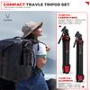 IFOOTAGE Cobra 3 Carbon Fiber monopod and Tripod kit, Portable Travel monopod, Portable Travel Photography Tripod kit with Fluid Head, Compatible with Sony Canon Nikon SLR Camera, C180F/TC3B+K3 view 4