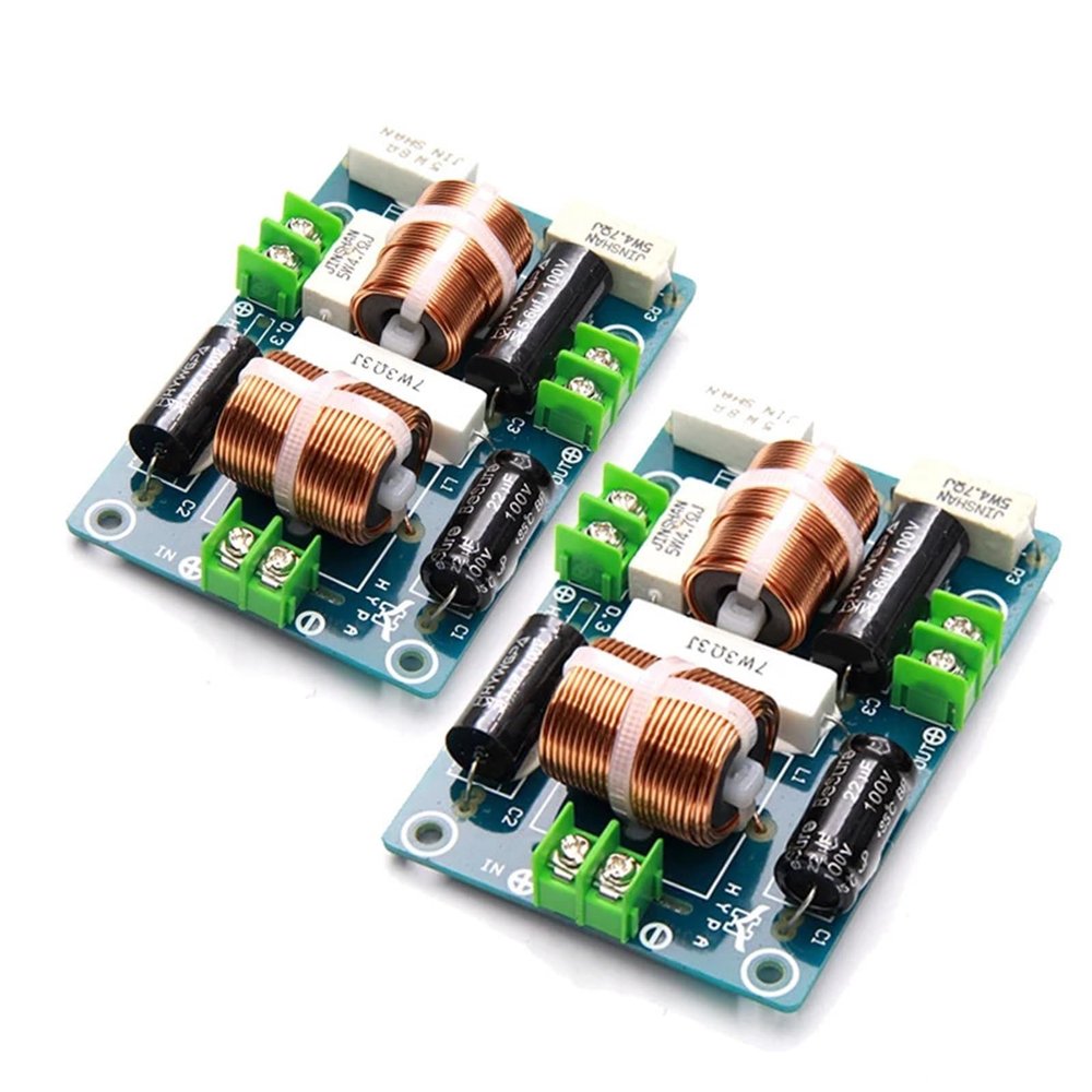 Doversky 2PCS 2 Way 200W Speaker Treble 3200Hz Bass Frequency Divider Circuits 2-Unit Home Theater HiFi Stereo Audio Crossover Filters