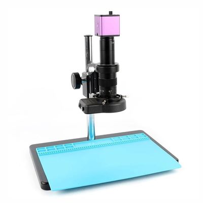 Microscope Kit 300X 180X 14MP HDMI USB HD Industrial C Mount Lens Soldering Lab Video Microscope Camera Set for Phone PCB Repair Soldering Microscope Lens Adapters (Color : B, Size : 200X)