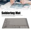 Silicone Repair Mat, 17.72 X 11.81in Heat Electronic Repair Mat, Soldering Mat with Scale and Screw Position for Soldering Iron, Phone and Computer Repair view 2
