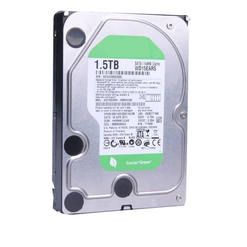 DirectNine Basics HDD for Green 1.5TB 3.5"" SATA 6 Gb/s 64MB 7200RPM for Internal HDD for Surveillance Hard Drive for WD15EARS