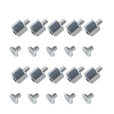 10 Set Hand Tool Mounting Kits Stand Off Screw Hex Nut Compatible with A-SUS M.2 SSD Motherboard (Color : White)