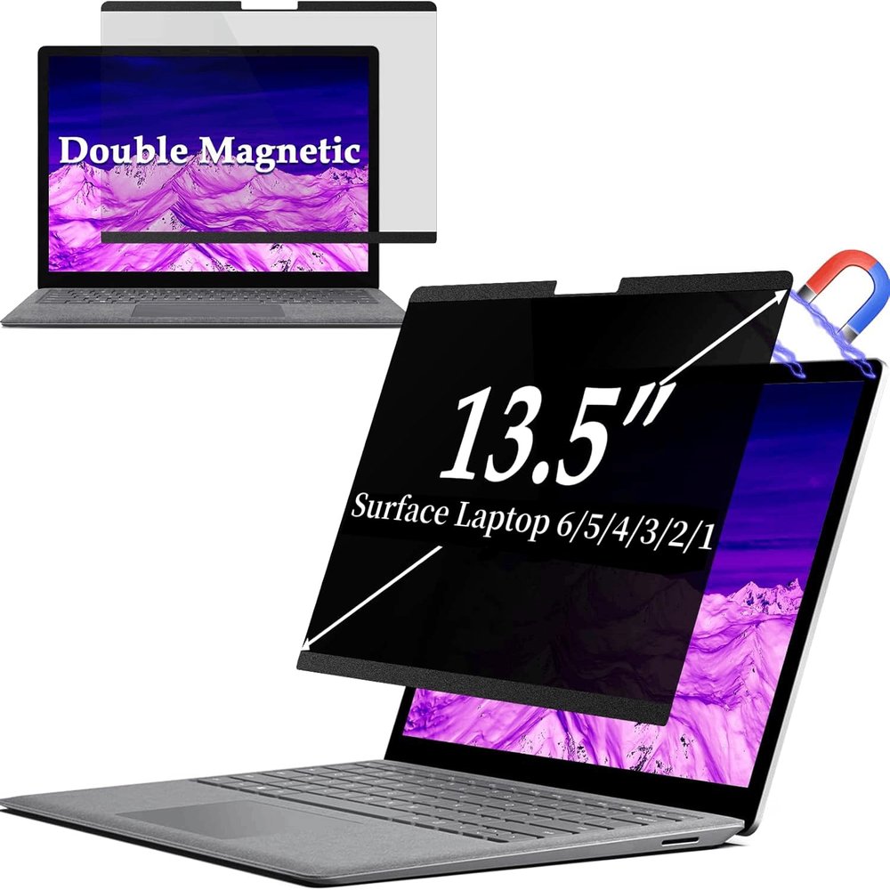 IPROKKO Surface Laptop Privacy Screen 6/5/4/3/2/1-13.5 inch, Magnetic Removable Privacy Screen Filter for Microsoft Surface Laptop, Anti-Glare Blue Light Screen Protector