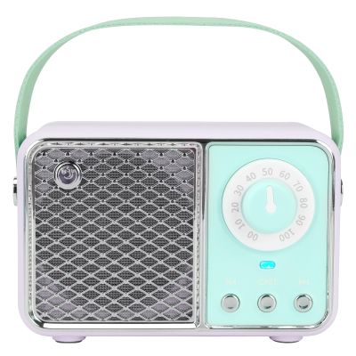 Dosmix Retro Bluetooth Speaker, Vintage Decor, Wireless Bluetooth Speakers, Cute Old Fashion Style for Kitchen Desk Bedroom Office Party Outdoor Kawaii Accessories (Cyan Green)