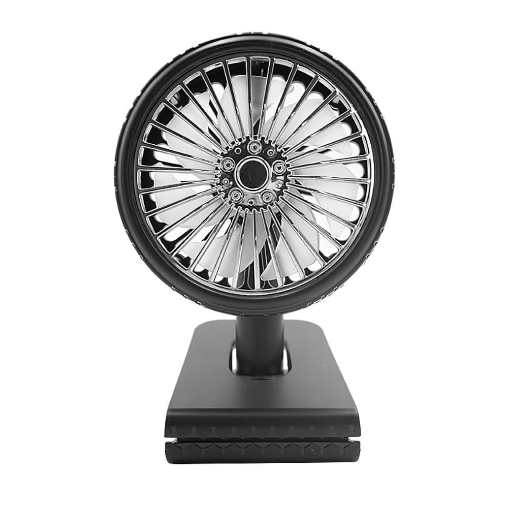 KACEPAR Sturdy Clamp Mount Clip-On Type Rechargeable Cooling Mini Desk Fan, Portable USB Table Fan, 3 Speeds 360 Rotation USB Rechargeable for Office Desktop