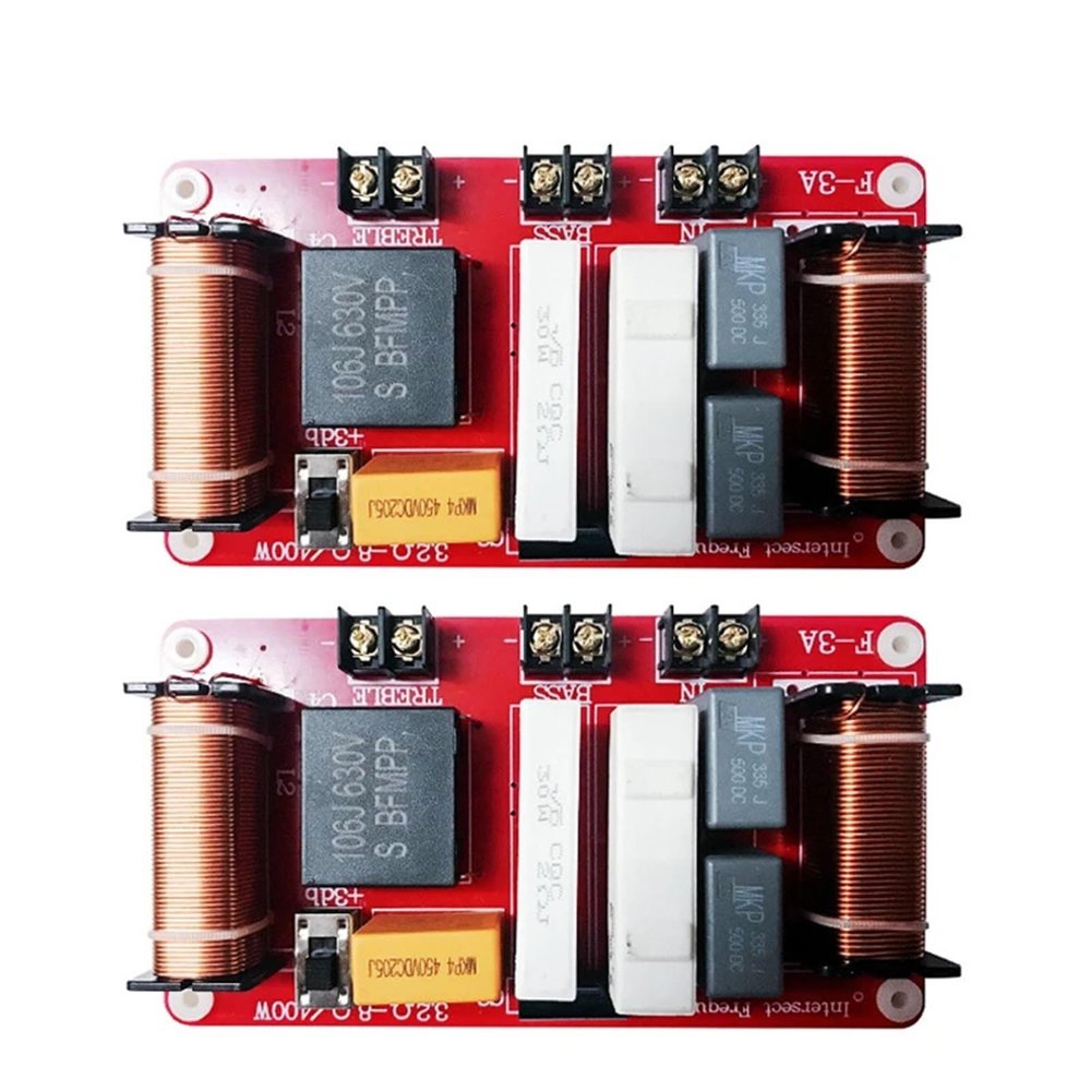 2PCS 2 Way 400W DIY Speaker Filter Circuit Frequency Divider KTV Home 2200Hz/2400Hz Theater HiFi Stereo Audio Crossover Filters