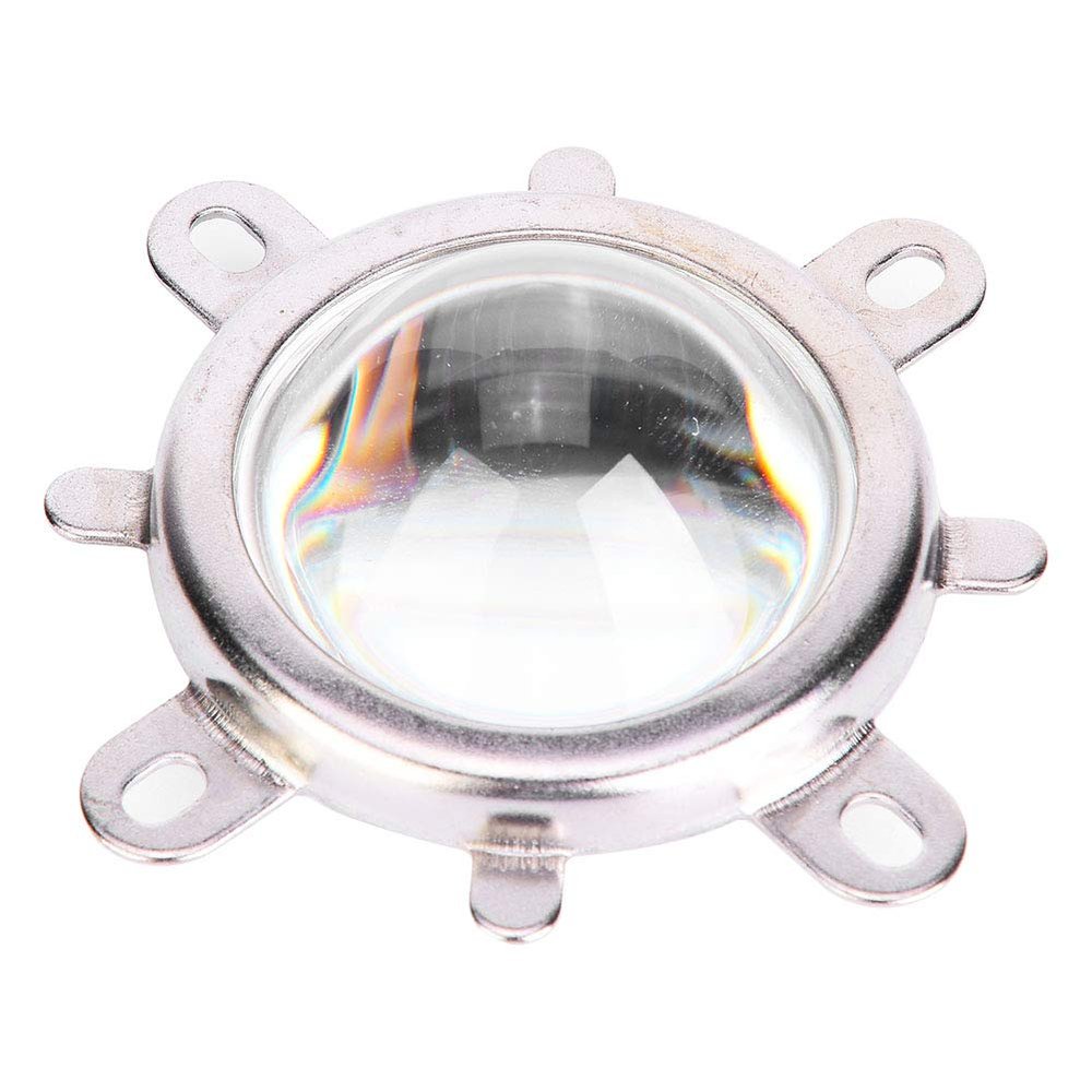 ANKROYU 44mm LED Lens, 50mm Reflector Collimator Cup Fixed Bracket, LED Reflector Base, LED Optical Glass Lens Reflector for 20100W LED Light(Luminescent angle 60 )