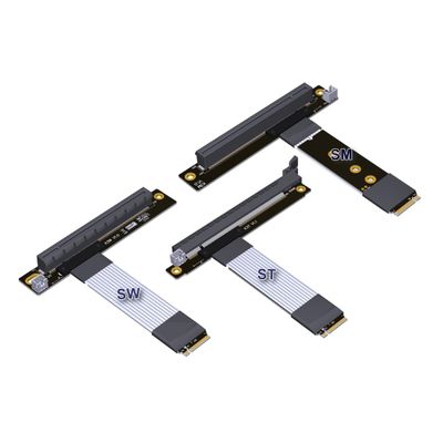 ADTLINK PCIe 4.0/3.0 x4 M.2 NGFF NVMe Key M Extender Cable to PCIE x16 Graphics Card Riser Adapter 16x PCI-e PCI-Express for M2 2230 2242 2260 2280 (50cm, K43SW 4.0)