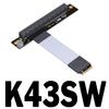 ADTLINK PCIe 4.0/3.0 x4 M.2 NGFF NVMe Key M Extender Cable to PCIE x16 Graphics Card Riser Adapter 16x PCI-e PCI-Express for M2 2230 2242 2260 2280 (50cm, K43SW 4.0) view 2