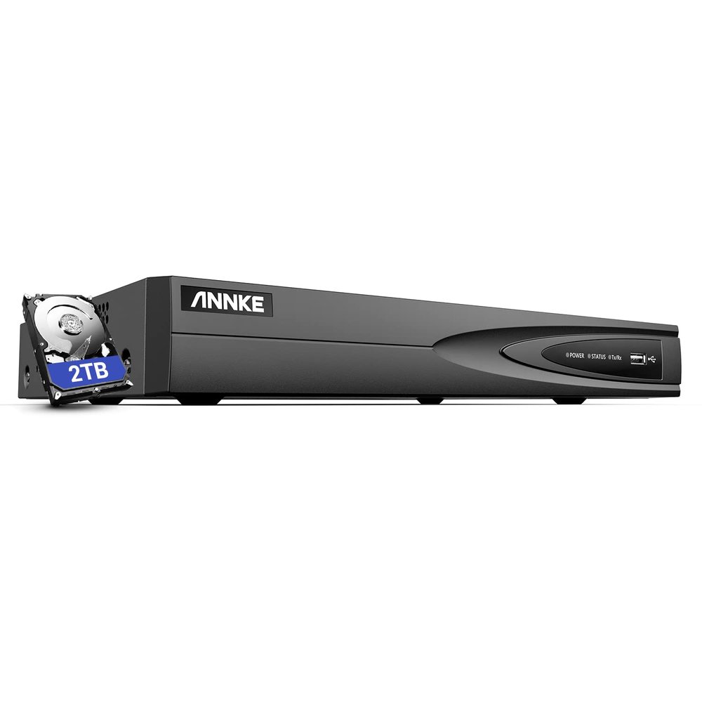 ANNKE 12MP 8CH Network Video Recorder with 2TB HDD for Security Camera System, Work with 12MP/8MP/5MP/4MP HD PoE IP Cameras, Human&Vehicle Detection, H.265+, Supports Up to 8TB HDD, Remote Access