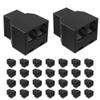 Uvital RJ12 6P6C 3 Female Telephone Line Splitters, Phone Jack Splitter, Telephone Landline Cable Connector and Separator(Black, 30 Pack) view 1